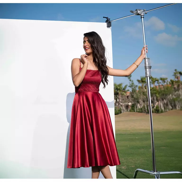 Red Twilight Midi Dress